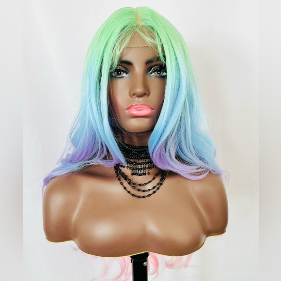 Unicorn Color 28” Premium Fiber Lace Front Wig for Easter/Events - Picture 6 of 11